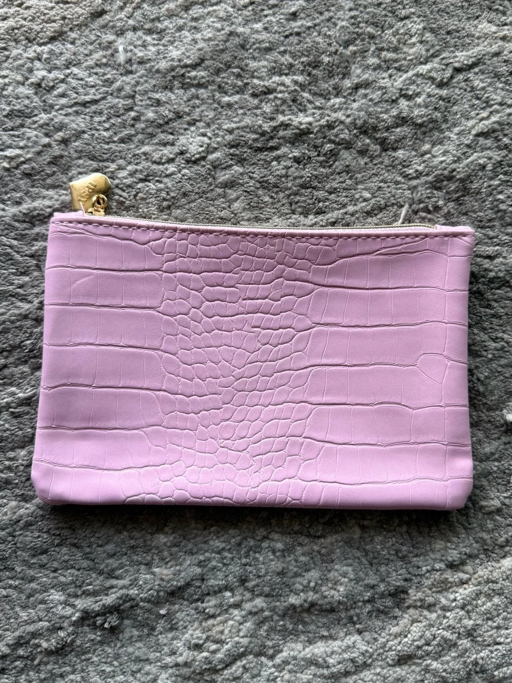 Ipsy Glam Makeup Bag | Embossed Pink Faux Croc